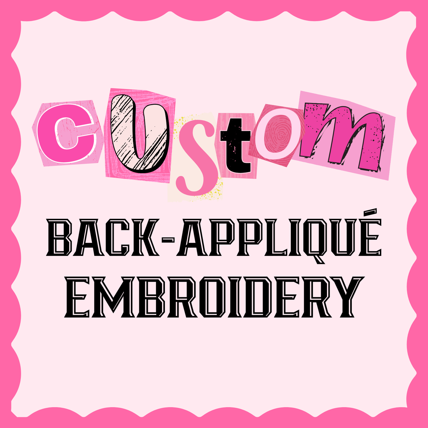 CUSTOM EMBROIDERY-LAST NAME ON BACK