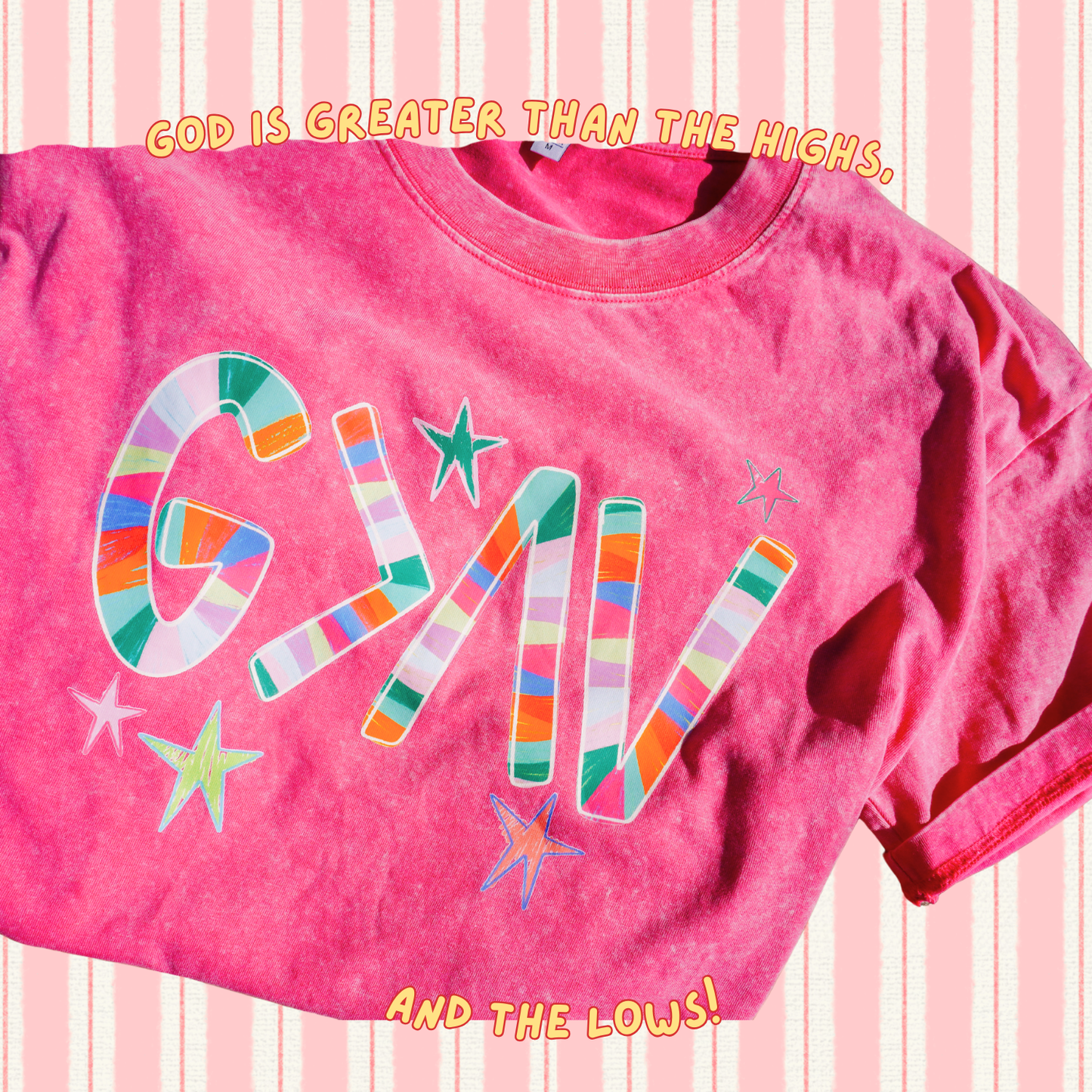 GOD IS GREATER OVERSIZED MINERAL WASH TEE