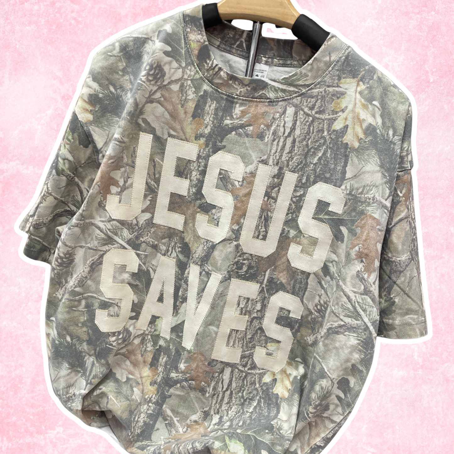 PRE-ORDER JESUS SAVES OVERSIZED STITCHED TEE