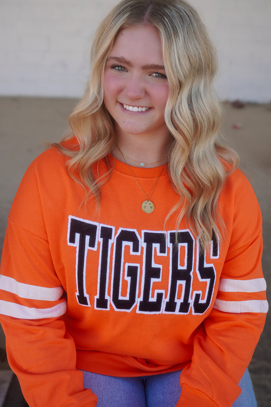 (PRE-ORDER) TIGERS LIGHTWEIGHT EMBROIDERED CREW