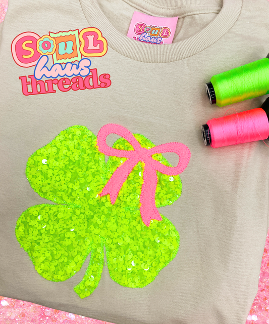 SHAMROCK BOW ZIG ZAG APPLIQUÉ DESIGN FILE