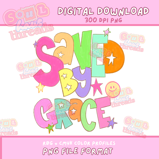 Saved By Grace PNG